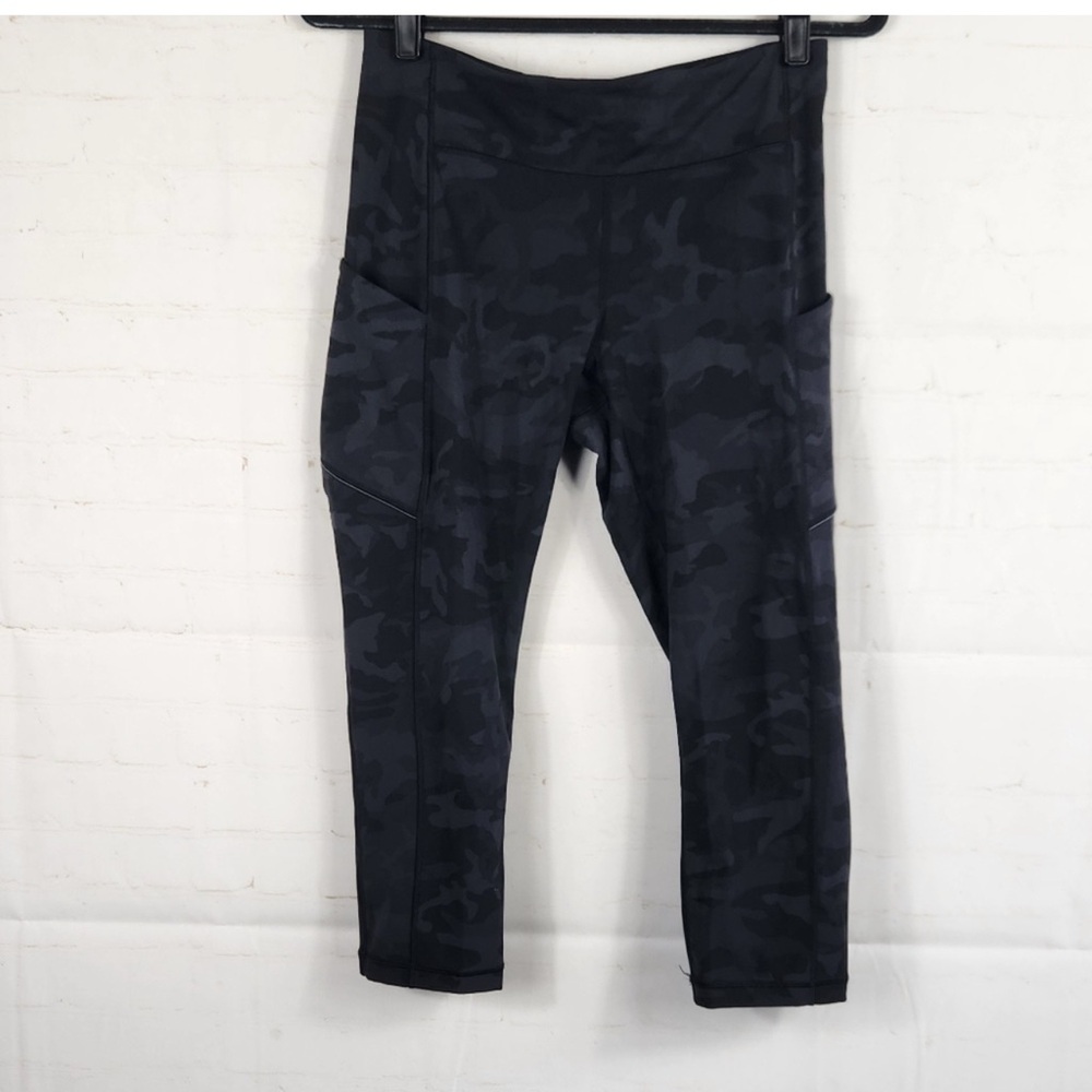 Lululemon Speed Up Crop Leggings Camo Multi Grey size 8 - Picture 4 of 15
